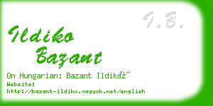 ildiko bazant business card